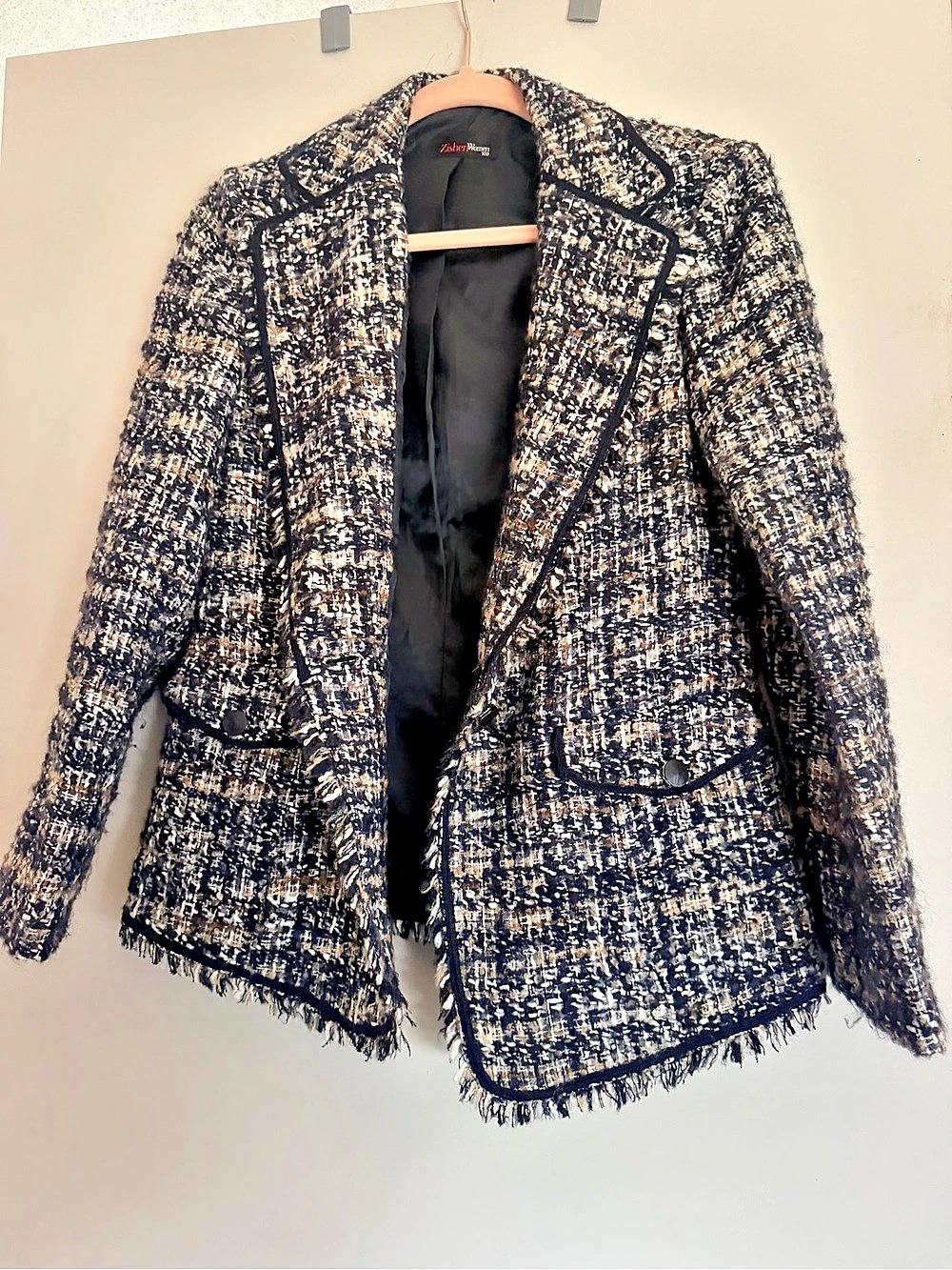 Tweed Fringe Blazer